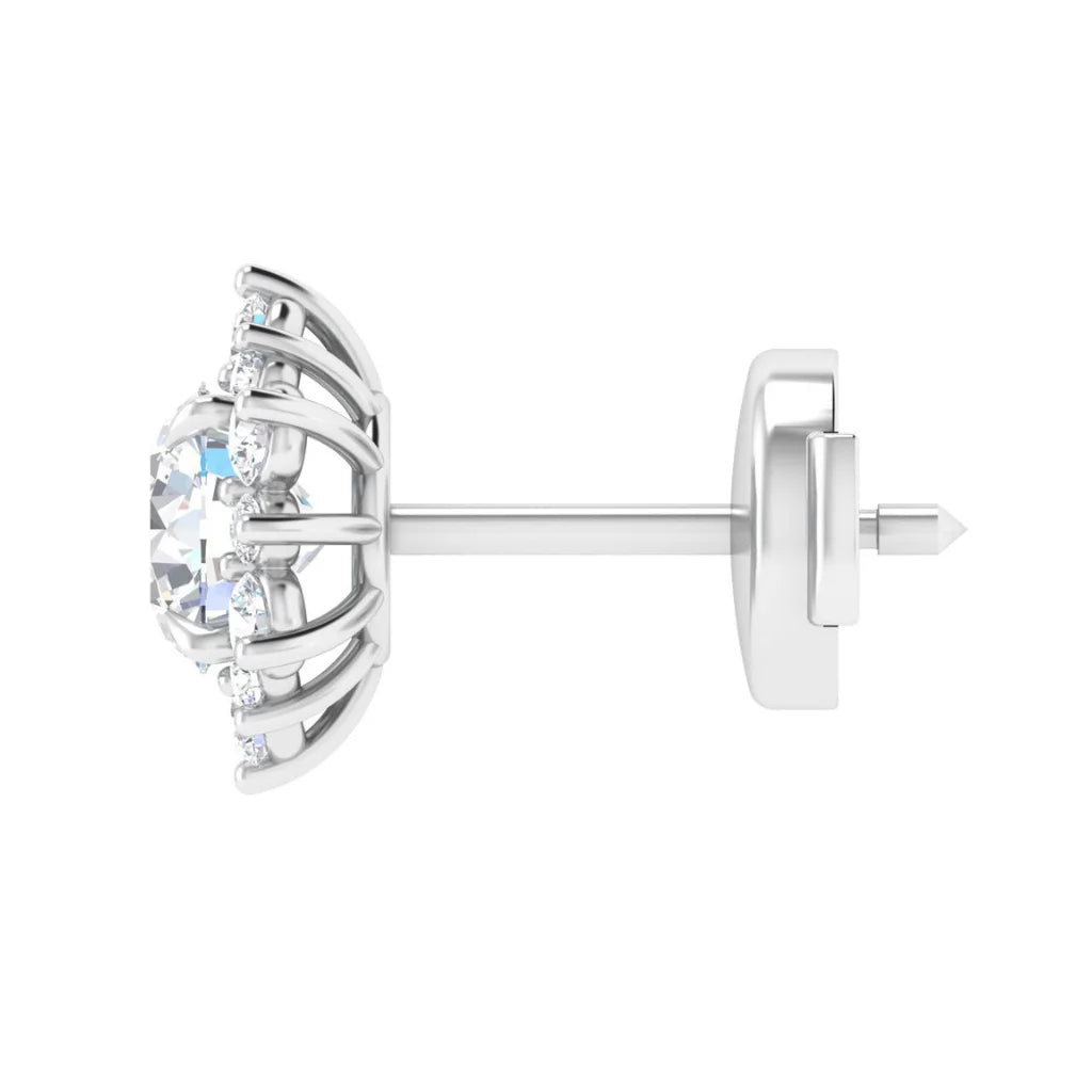 Naomi - .3ct Round Cut Diamond Earrings Platinum
