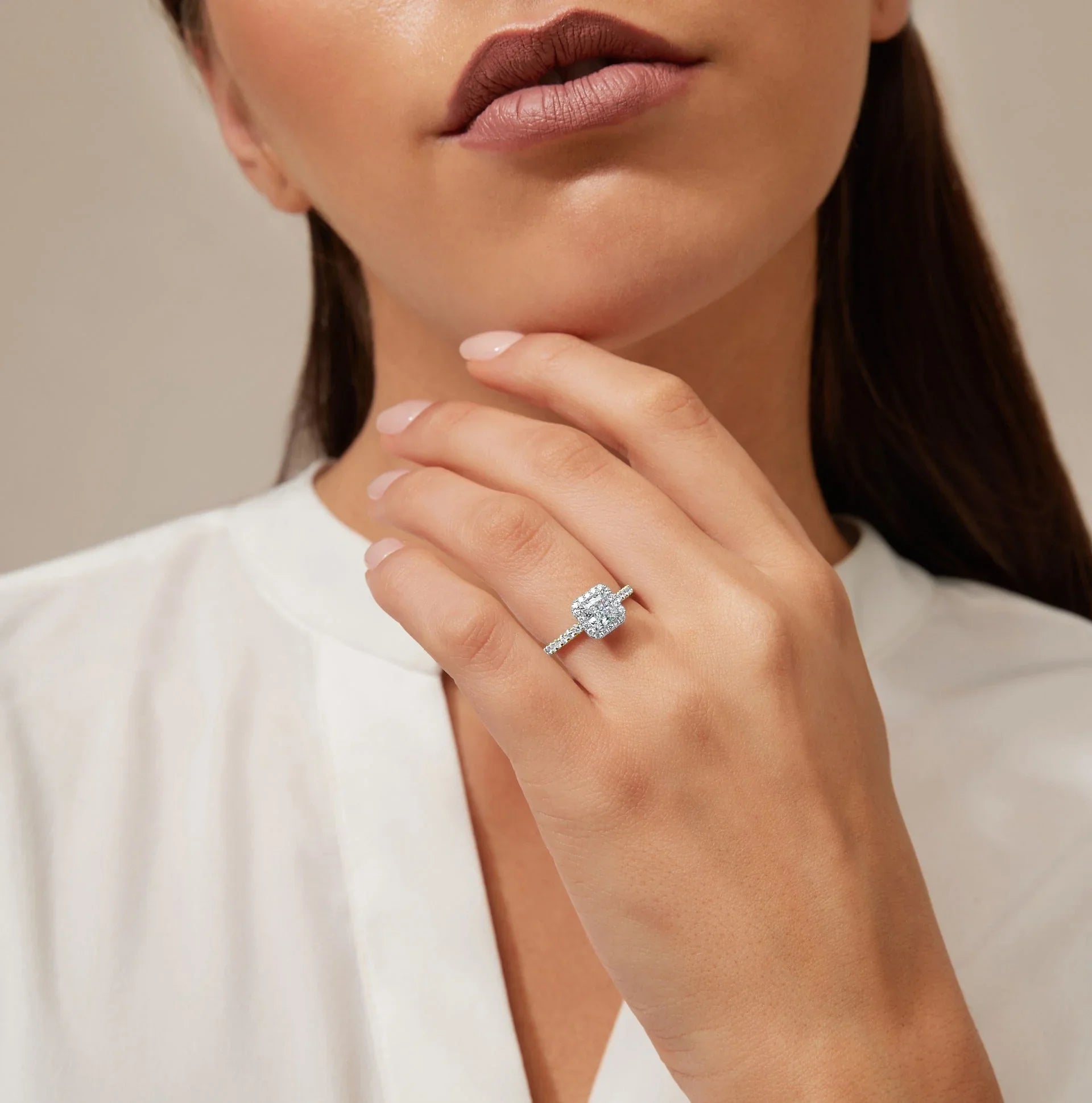 Olivia Molly - Radiant Cut 18ct Yellow Gold Engagement Ring