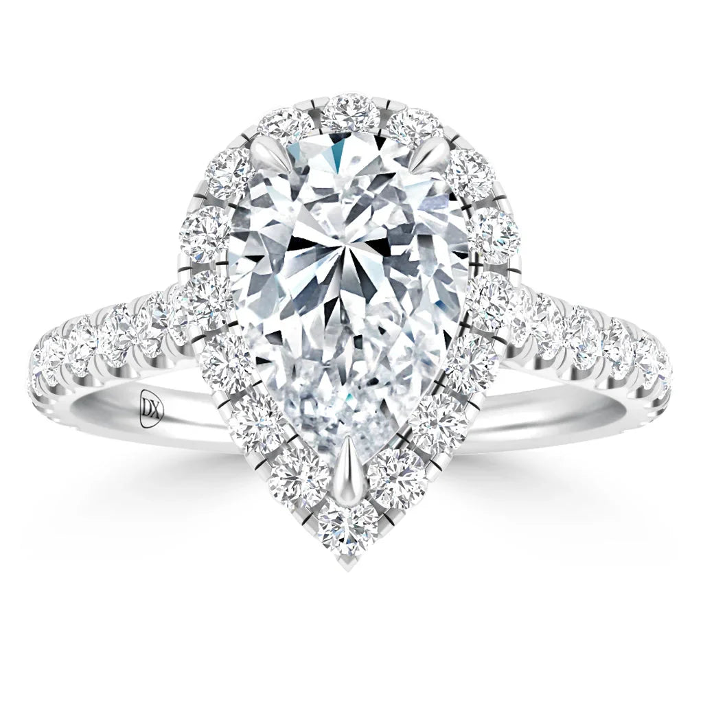 Jasmine - Pear Cut 18ct White Gold Engagement Ring