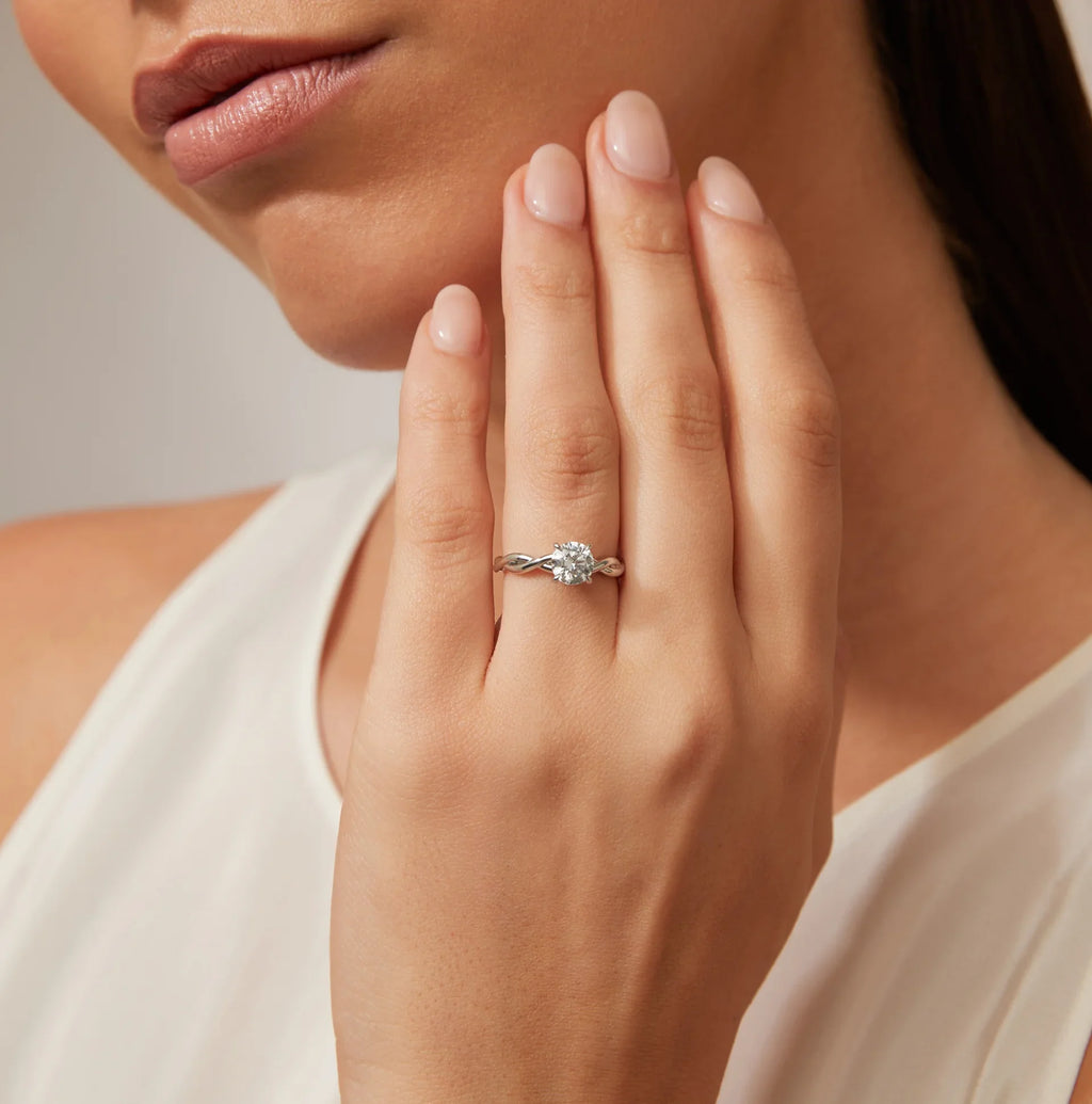 Anastasia - Round Cut Platinum Engagement Ring
