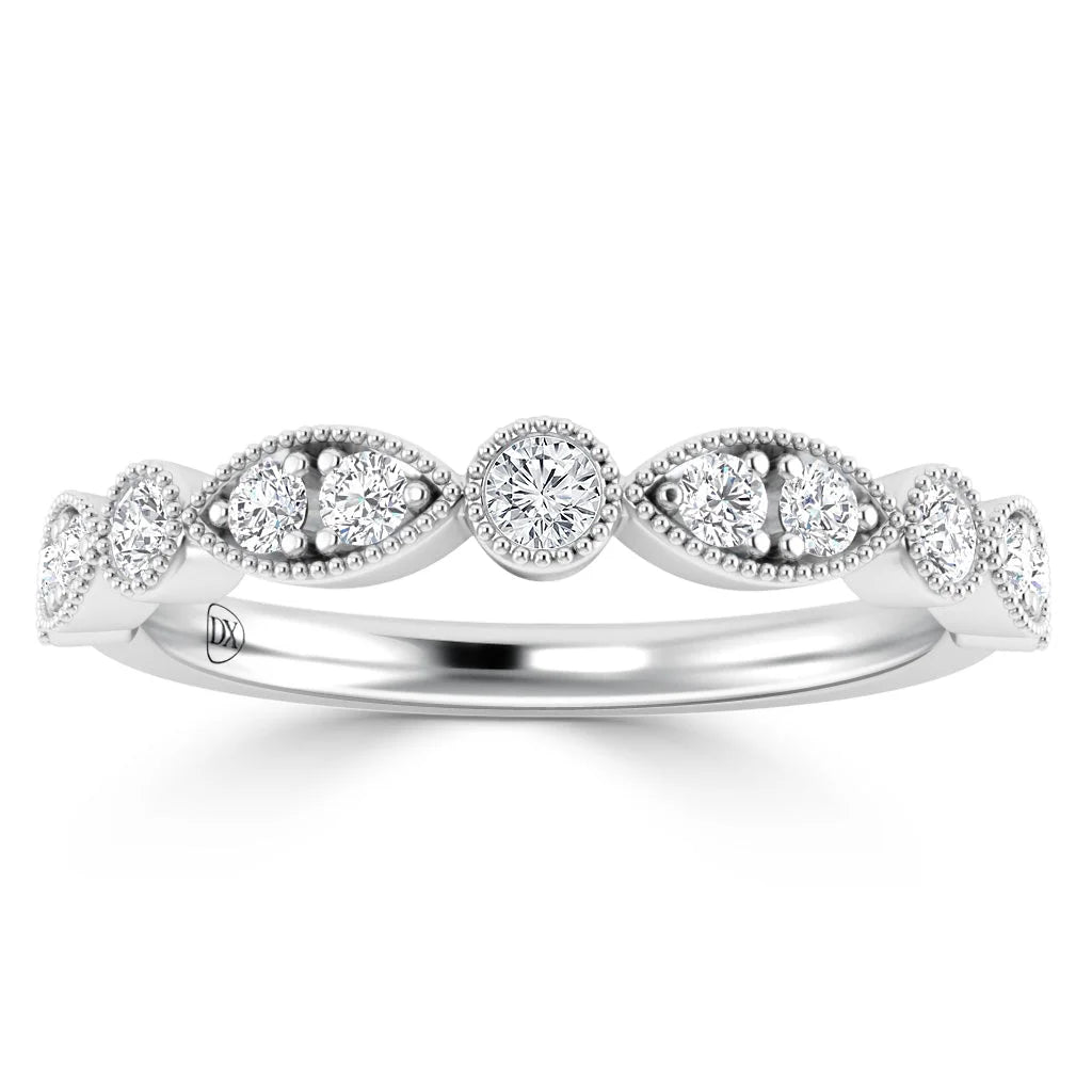 Nellie - 18ct White Gold Natural Diamond Wedding Ring
