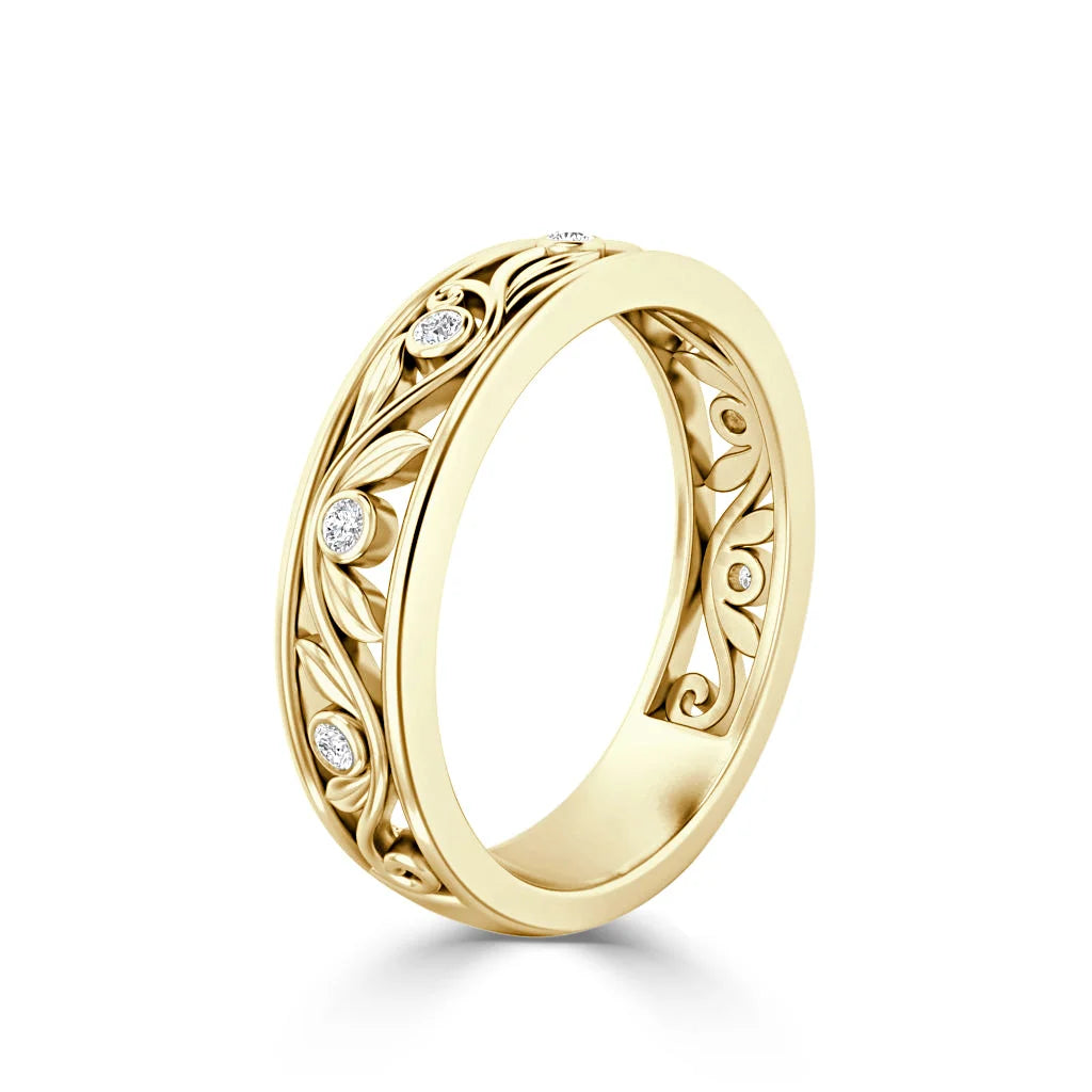 Miranda - 18ct Yellow Gold Natural Diamond Wedding Ring