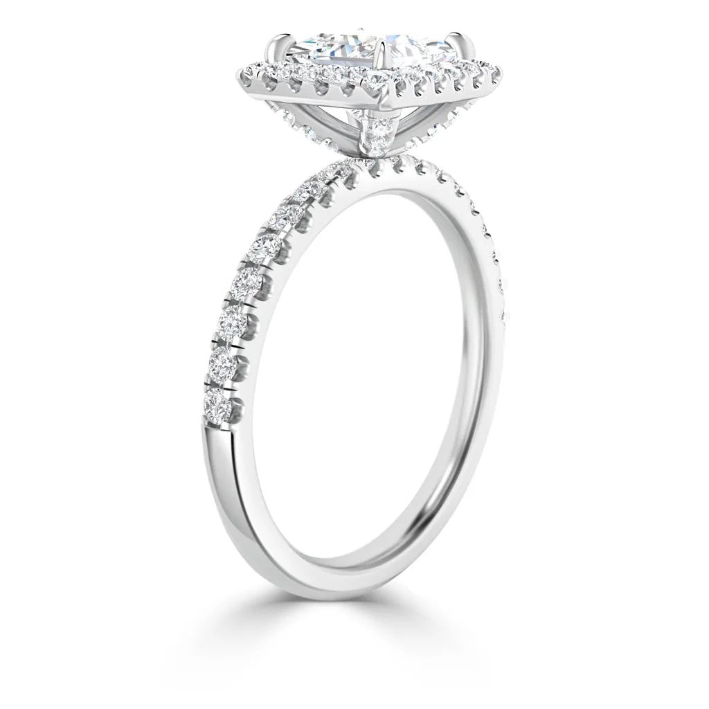 Olivia Molly - Princess Cut 18ct White Gold Engagement Ring