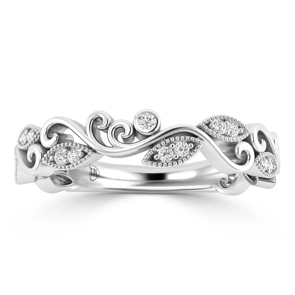 Jennifer - 18ct White Gold Natural Diamond Wedding Ring