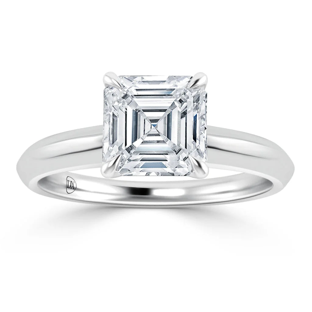 Jessica - Asscher Cut Platinum Engagement Ring