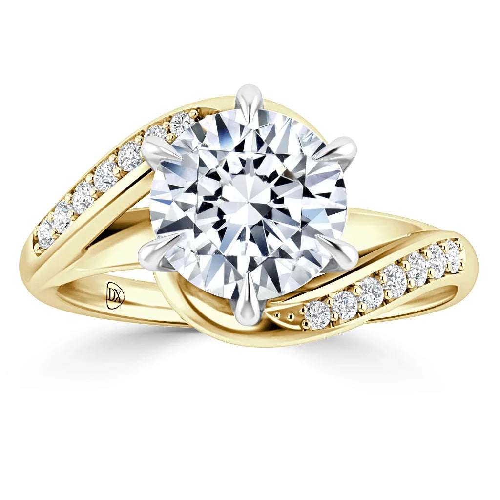 Mila - Round Cut 18ct Yellow Gold Engagement Ring