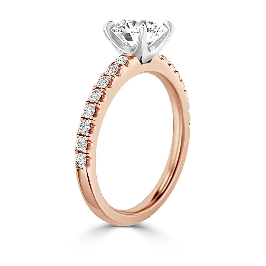 Maddison - Round Cut 18ct Rose Gold Engagement Ring
