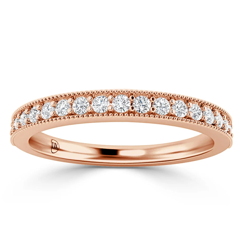 Angelica - 18ct Rose Gold Natural Diamond Wedding Ring
