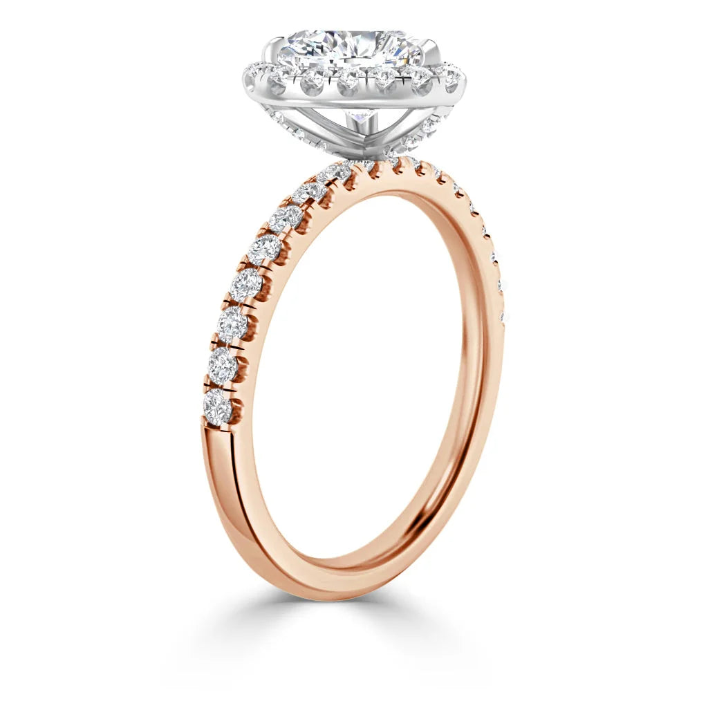 Olivia Molly - Heart Cut 18ct Rose Gold Engagement Ring
