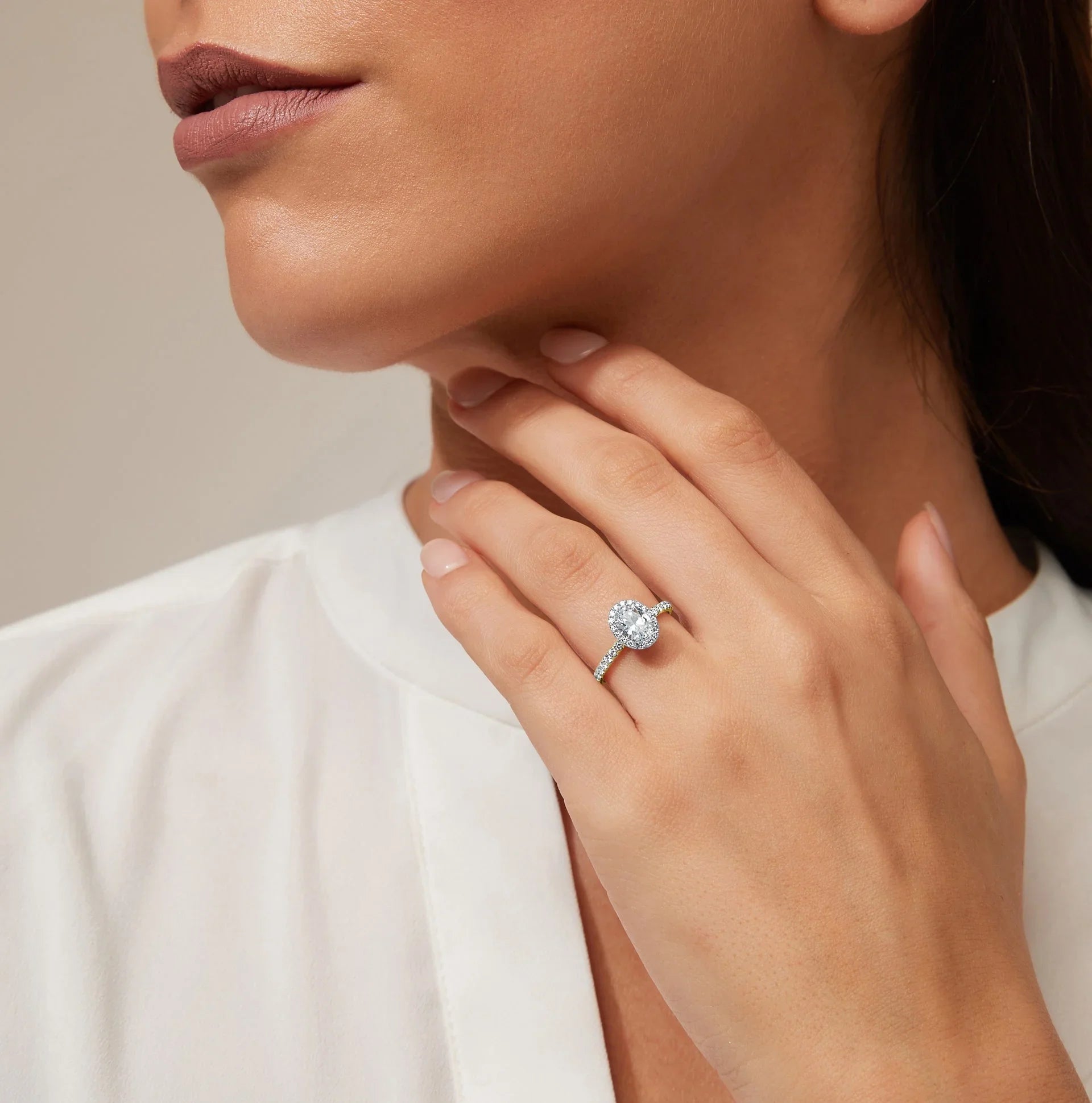 Olivia Molly - Oval Cut 18ct Yellow Gold Engagement Ring