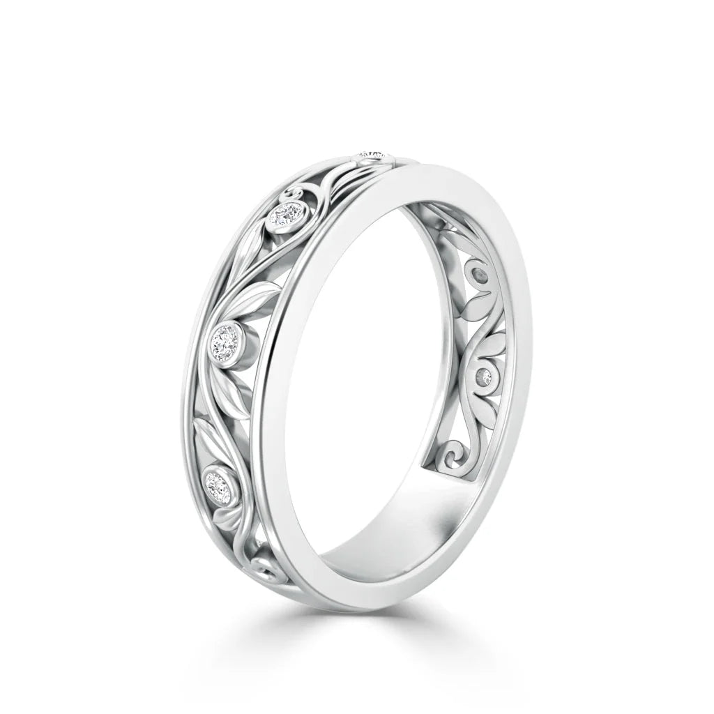 Miranda - 18ct White Gold Natural Diamond Wedding Ring