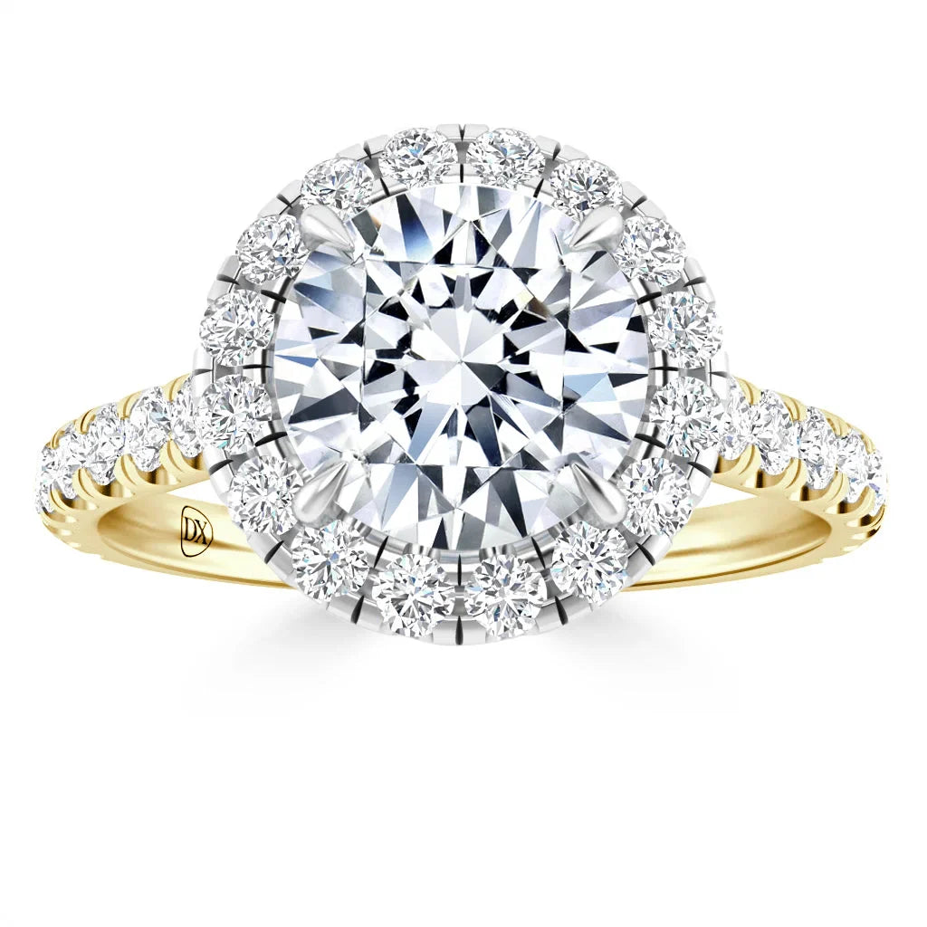 Jasmine - Round Cut 18ct Yellow Gold Engagement Ring