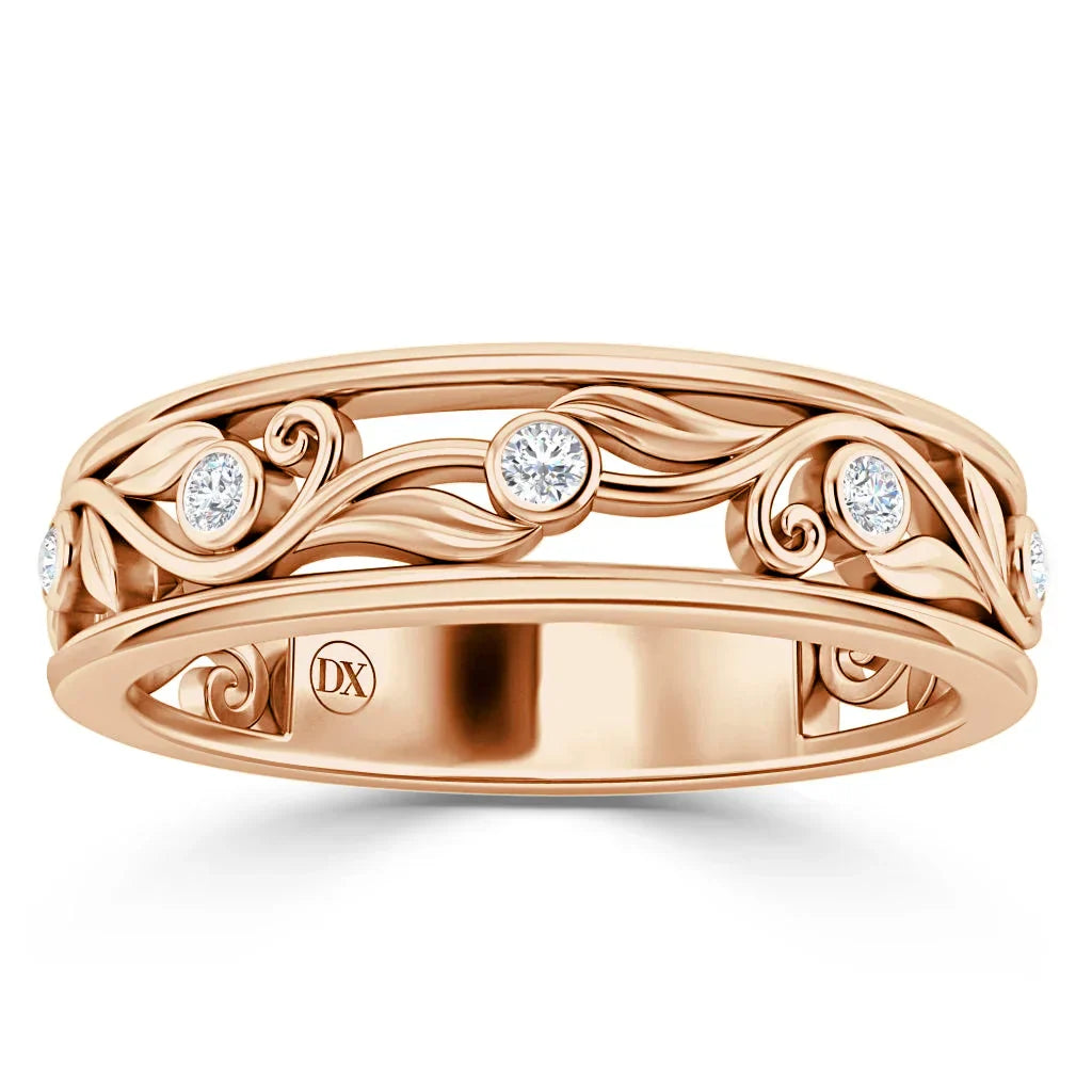 Miranda - 18ct Rose Gold Natural Diamond Wedding Ring