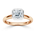 Clementine - Asscher Cut 18ct Rose Gold Engagement Ring