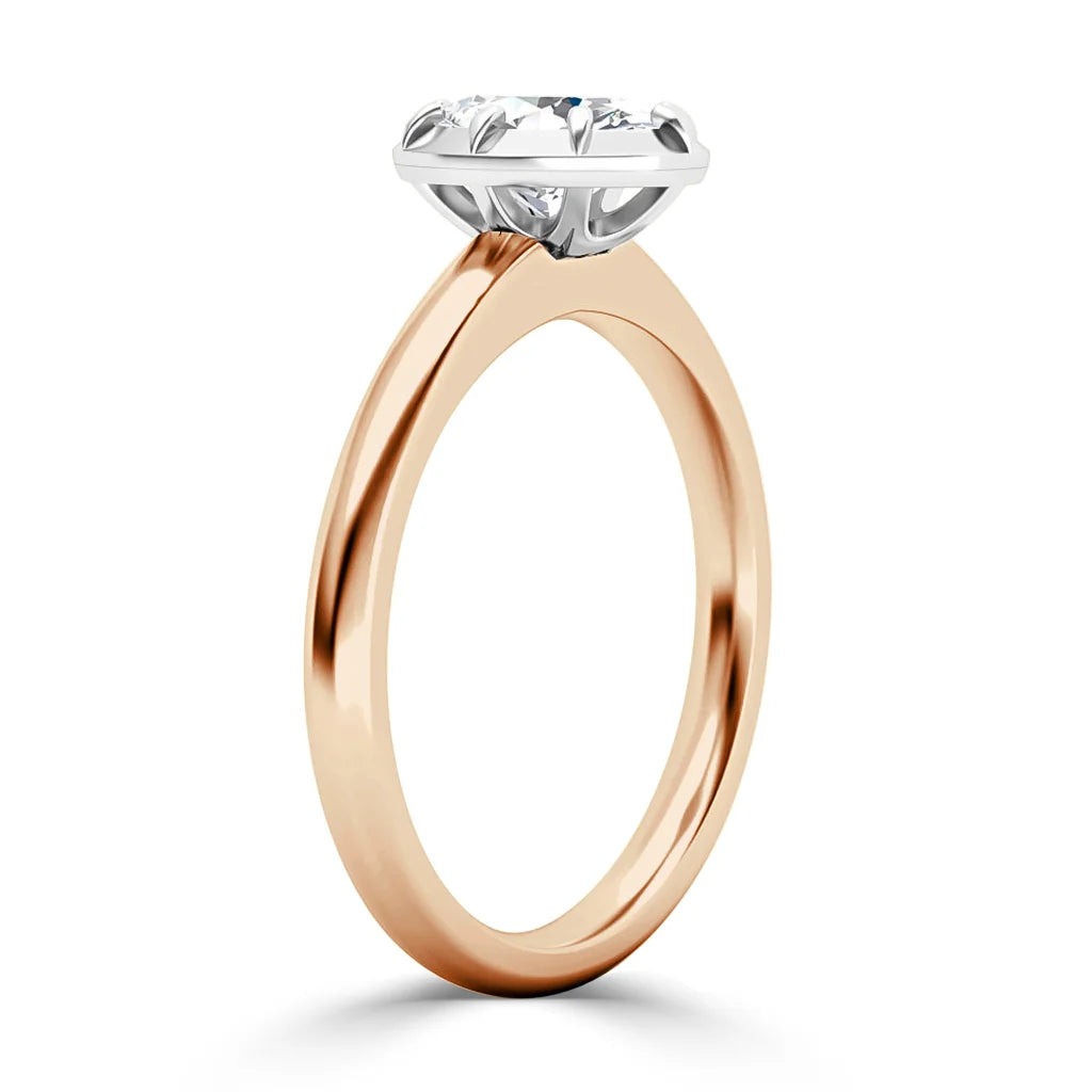 Clementine - Oval Cut 18ct Rose Gold Engagement Ring