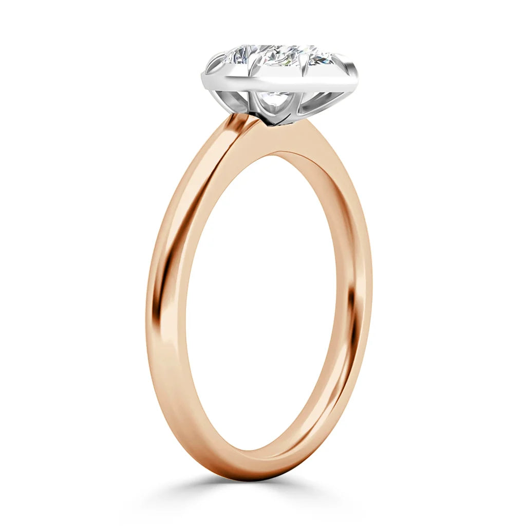 Clementine - Pear Cut 18ct Rose Gold Engagement Ring