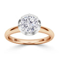Clementine - Round Cut 18ct Rose Gold Engagement Ring
