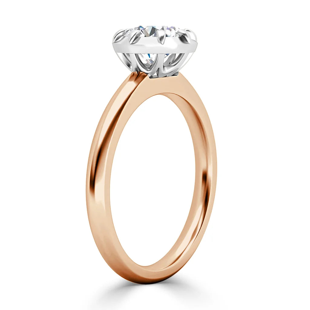 Queenie - Round Cut 18ct Rose Gold Engagement Ring