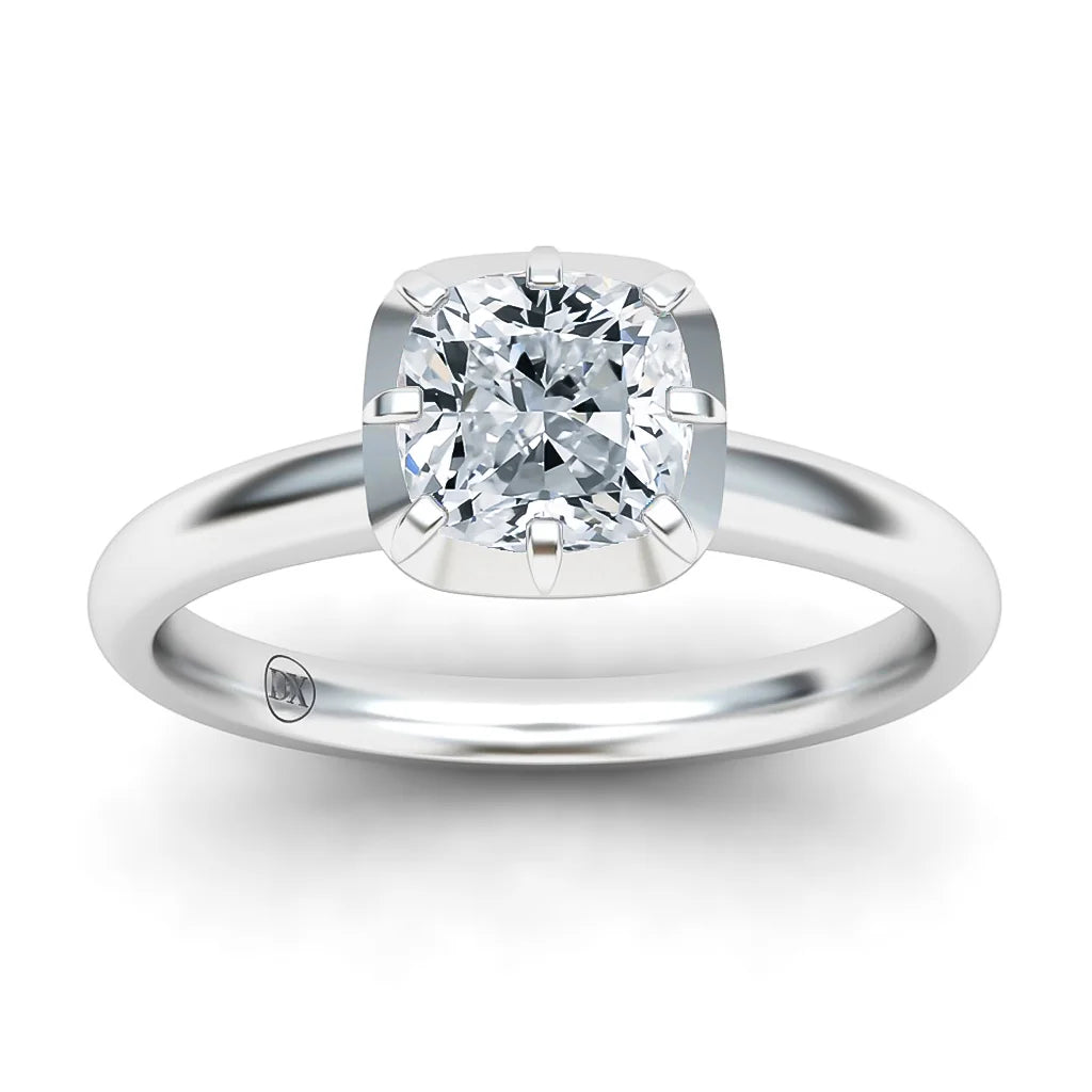 Clementine - Cushion Cut 18ct White Gold Engagement Ring