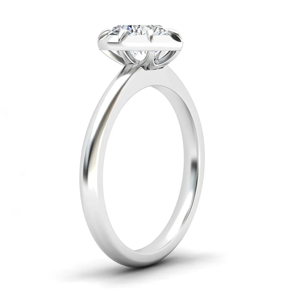 Clementine - Heart Cut 18ct White Gold Engagement Ring