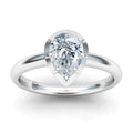 Clementine - Pear Cut 18ct White Gold Engagement Ring