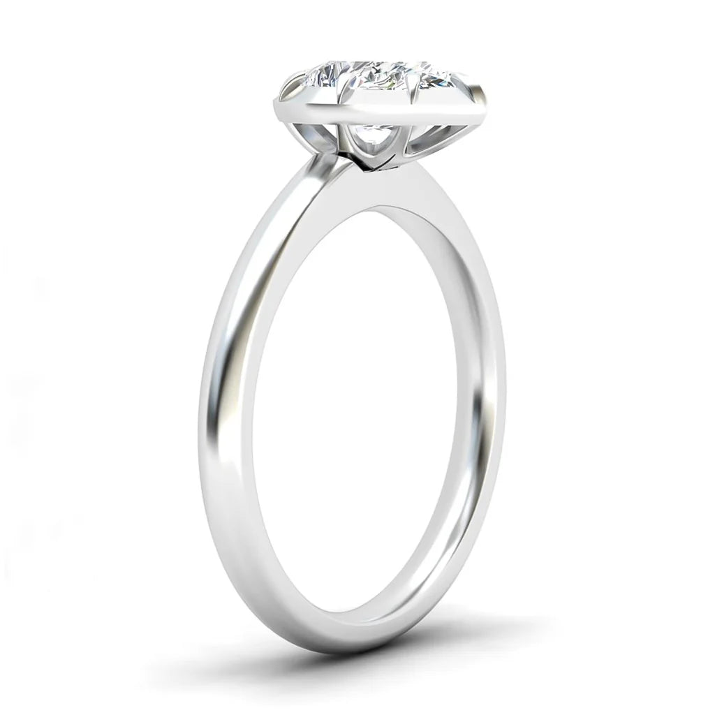 Clementine - Pear Cut 18ct White Gold Engagement Ring