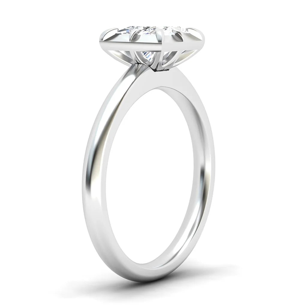 Clementine - Princess Cut 18ct White Gold Engagement Ring