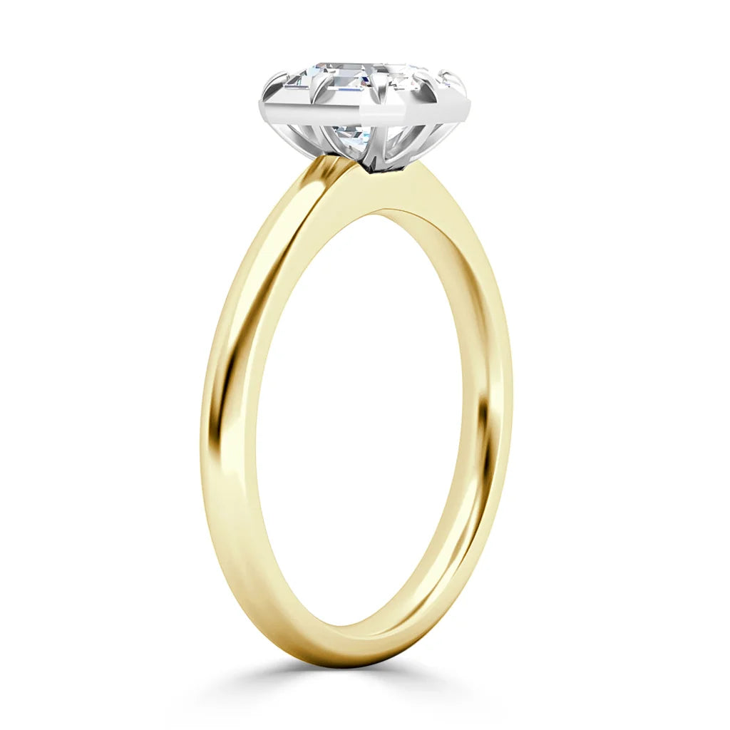 Clementine - Asscher Cut 18ct Yellow Gold Engagement Ring