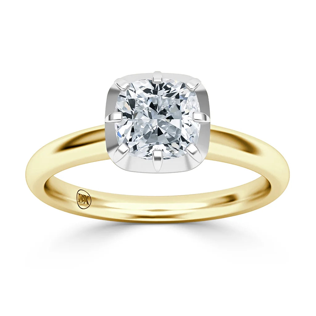 Clementine - Cushion Cut 18ct Yellow Gold Engagement Ring