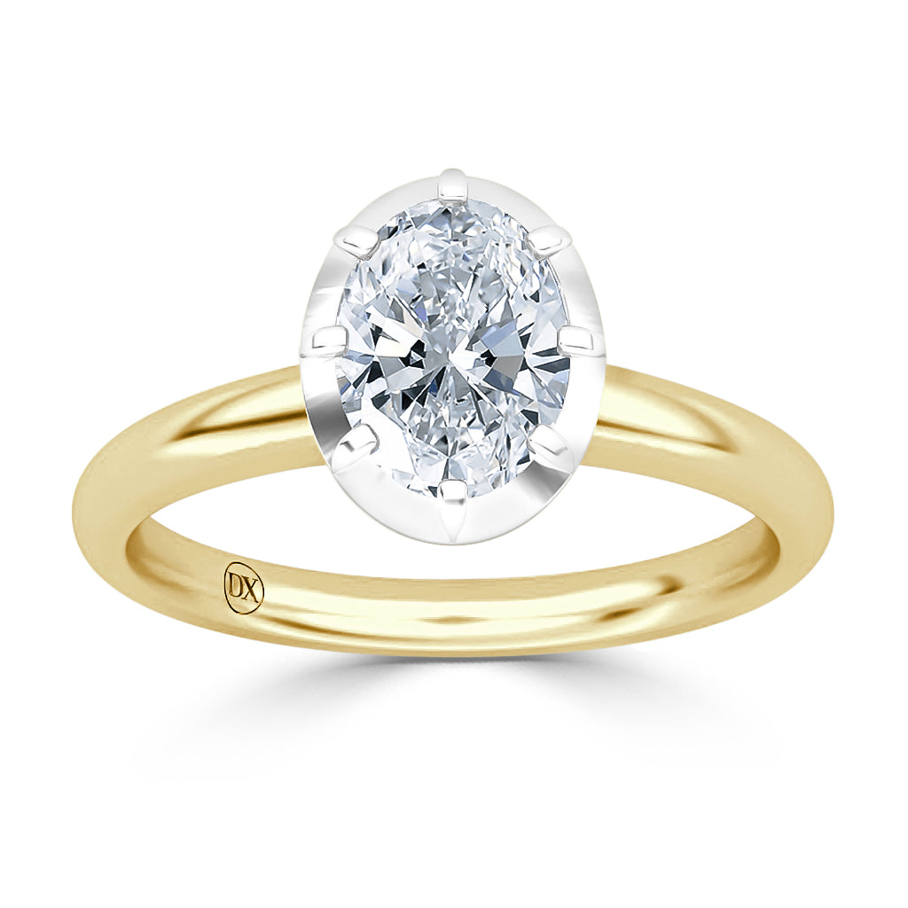 Clementine - Oval Cut 18ct Yellow Gold Engagement Ring