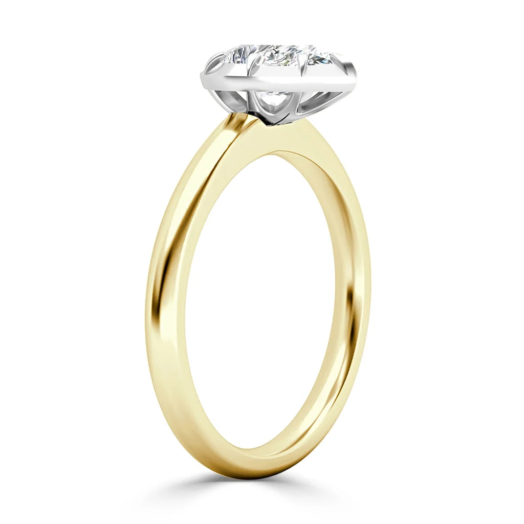 Clementine - Pear Cut 18ct Yellow Gold Engagement Ring