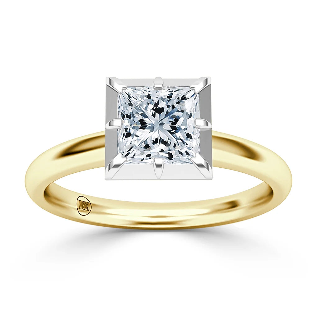 Clementine - Princess Cut 18ct Yellow Gold Engagement Ring
