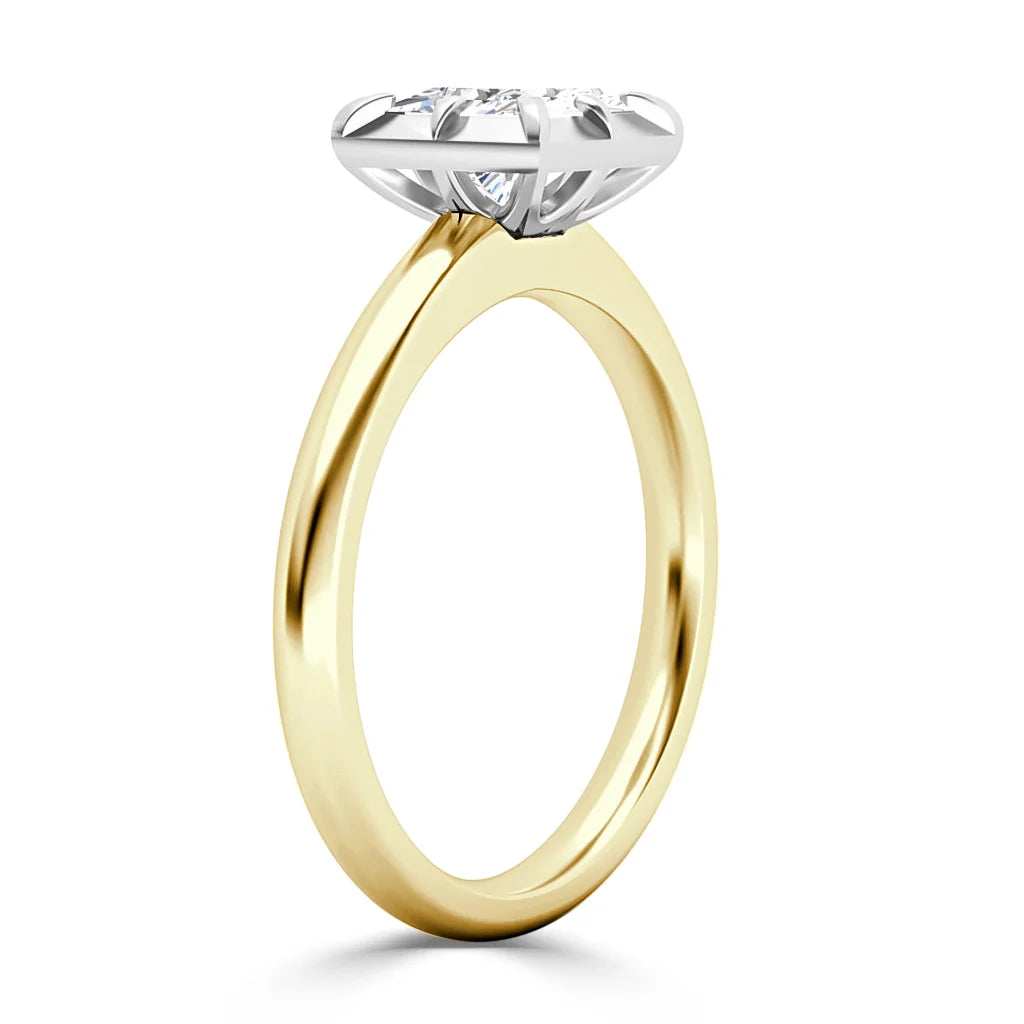 Clementine - Princess Cut 18ct Yellow Gold Engagement Ring