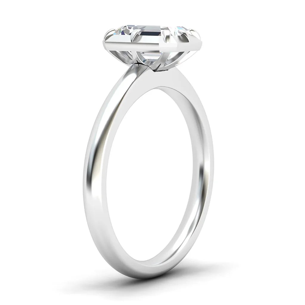 Clementine - Emerald Cut Platinum Engagement Ring