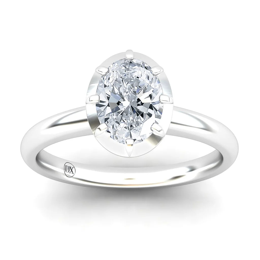 Queenie - Oval Cut Platinum Engagement Ring