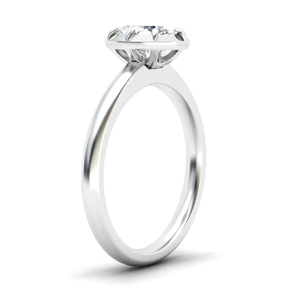 Queenie - Oval Cut Platinum Engagement Ring