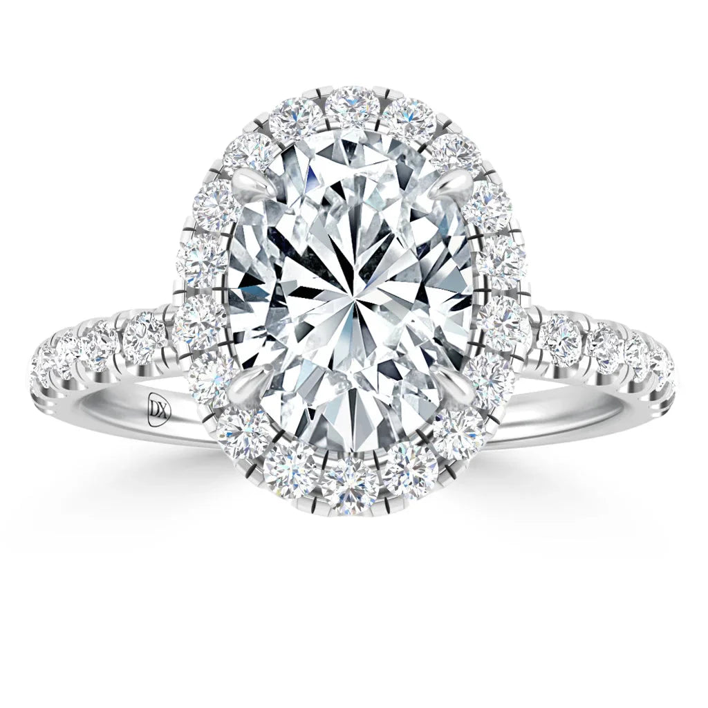 Olivia Molly - Oval Cut 18ct White Gold Engagement Ring