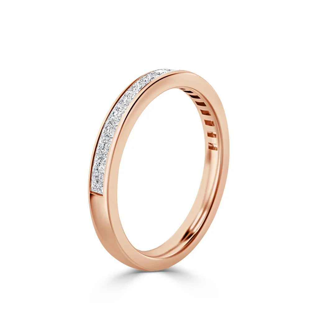 Amelia - 18ct Rose Gold Natural Diamond Wedding Ring