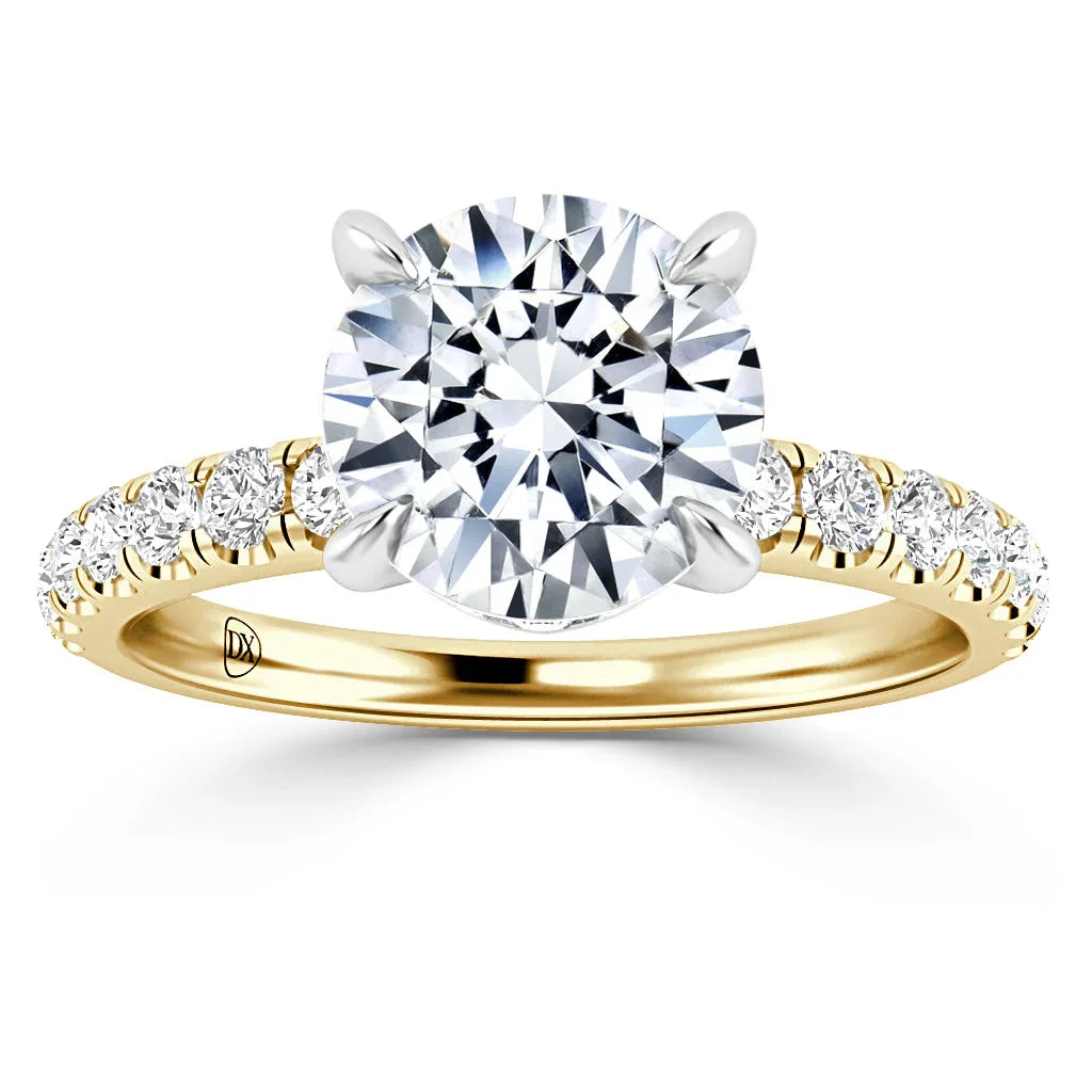 Chanelle - Round Cut 18ct Yellow Gold Engagement Ring