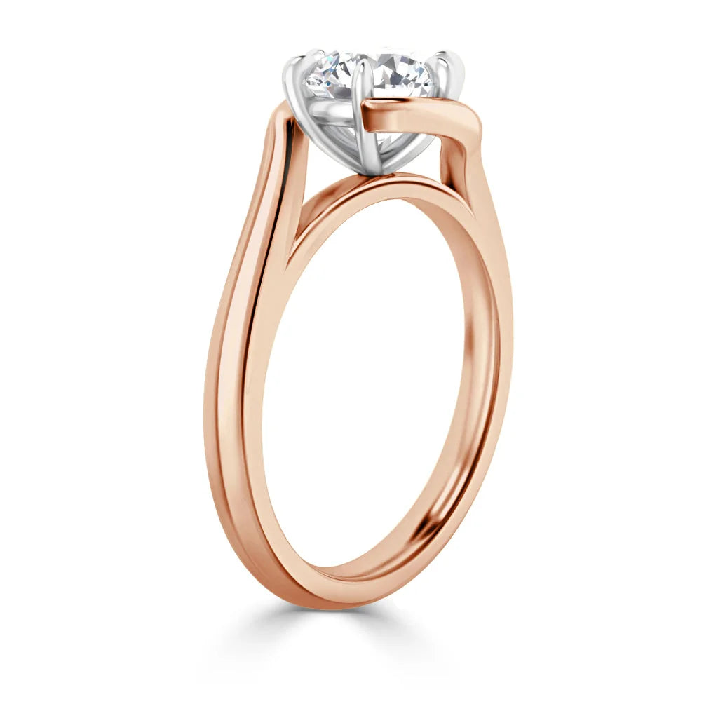 Alannah - Round Cut 18ct Rose Gold Engagement Ring