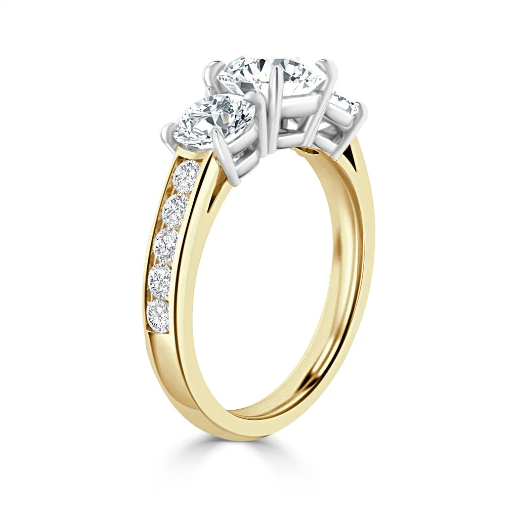 Charlotte - Round Cut 18ct Yellow Gold Engagement Ring