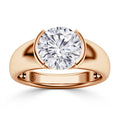 Dua - Round Cut 18ct Rose Gold Engagement Ring