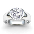 Dua - Round Cut 18ct White Gold Engagement Ring