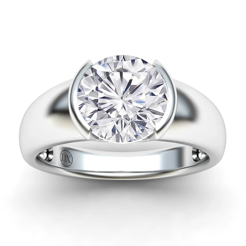 Dua - Round Cut Platinum Engagement Ring