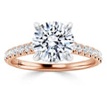 Freya - Round Cut 18ct Rose Gold Engagement Ring