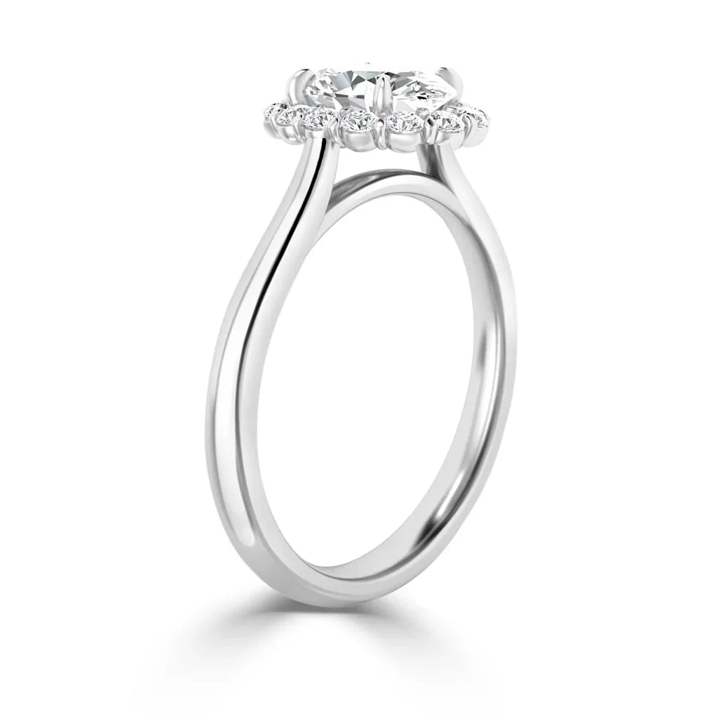 Georgina - Oval Cut Platinum Engagement Ring