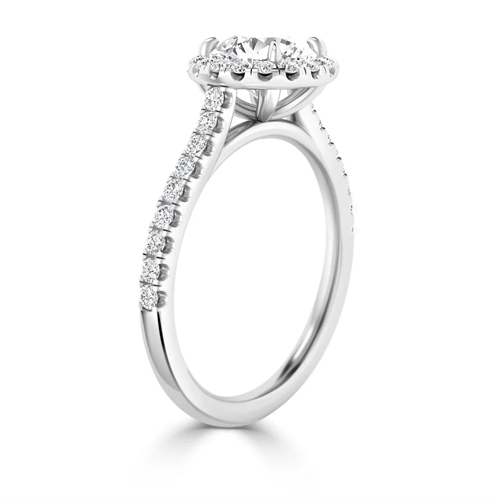 Colette - Round Cut Platinum Engagement Ring