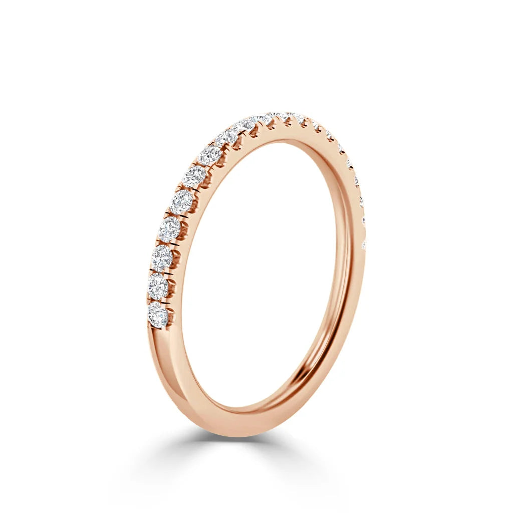 Freya - 18ct Rose Gold Natural Diamond Wedding Ring