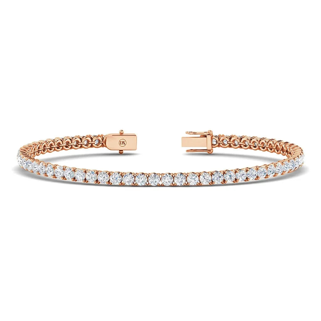 Monica - 5ct Natural Diamond Tennis Bracelet 18ct Rose Gold