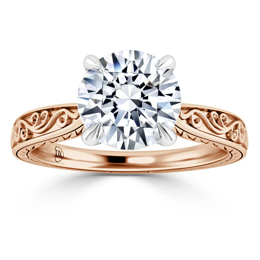 Catherine - Round Cut 18ct Rose Gold Engagement Ring